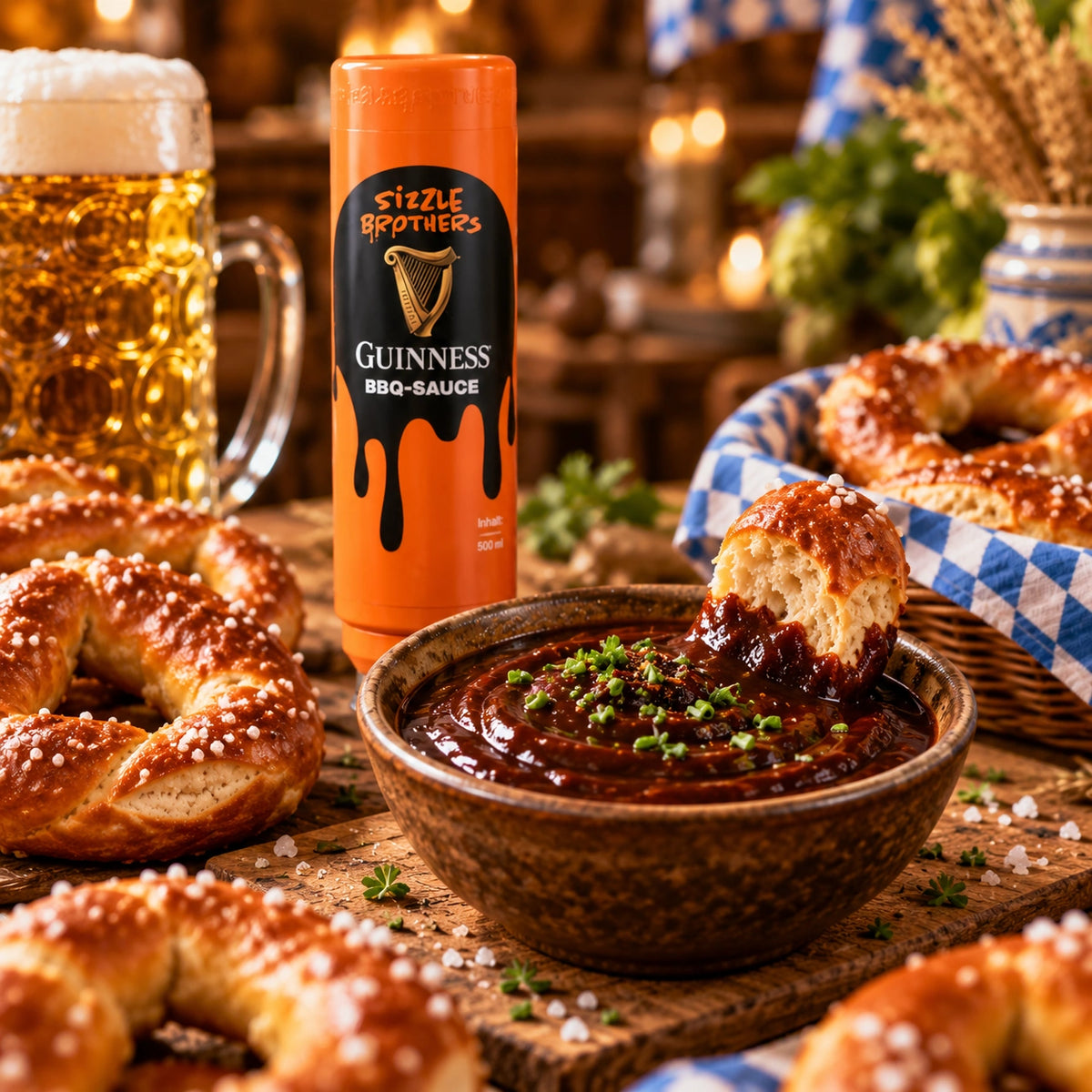 Limitierte Sizzle Brothers Guinness BBQ Sauce für Burger Ribs und Fleisch