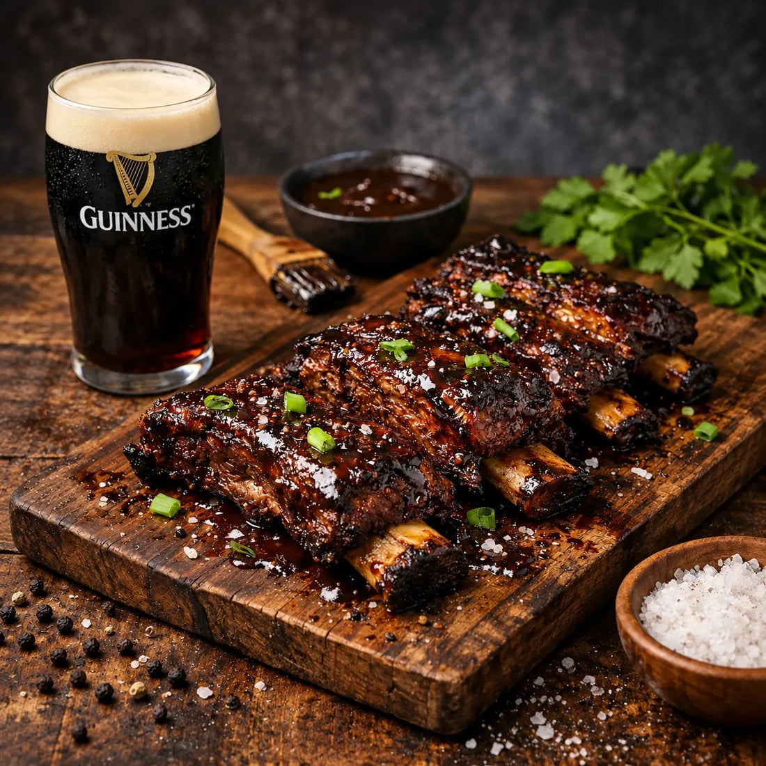 Beef Ribs mit Guinness BBQ Sauce vom Grill