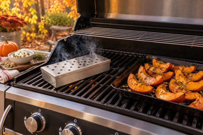 Räucherbox aus Edelstahl für Gasgrill & Holzkohle
