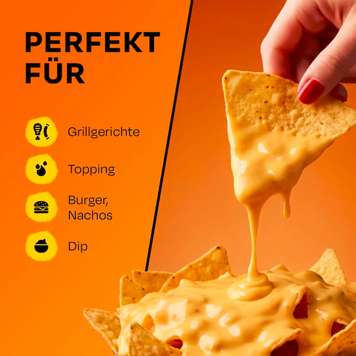 Perfekt für Grillgerichte, Topping, Burger, Nachos Dip