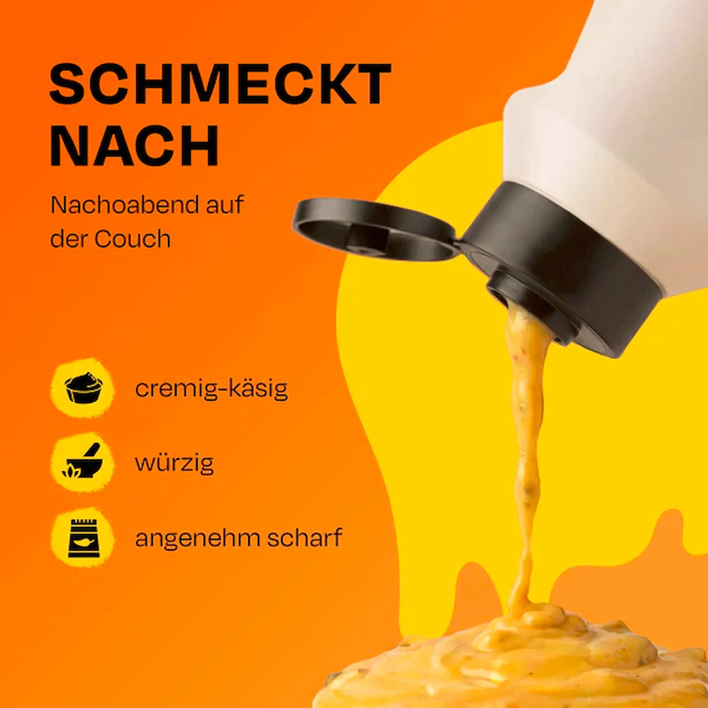 Aufzählung der Vorteile der leckeren Sauce