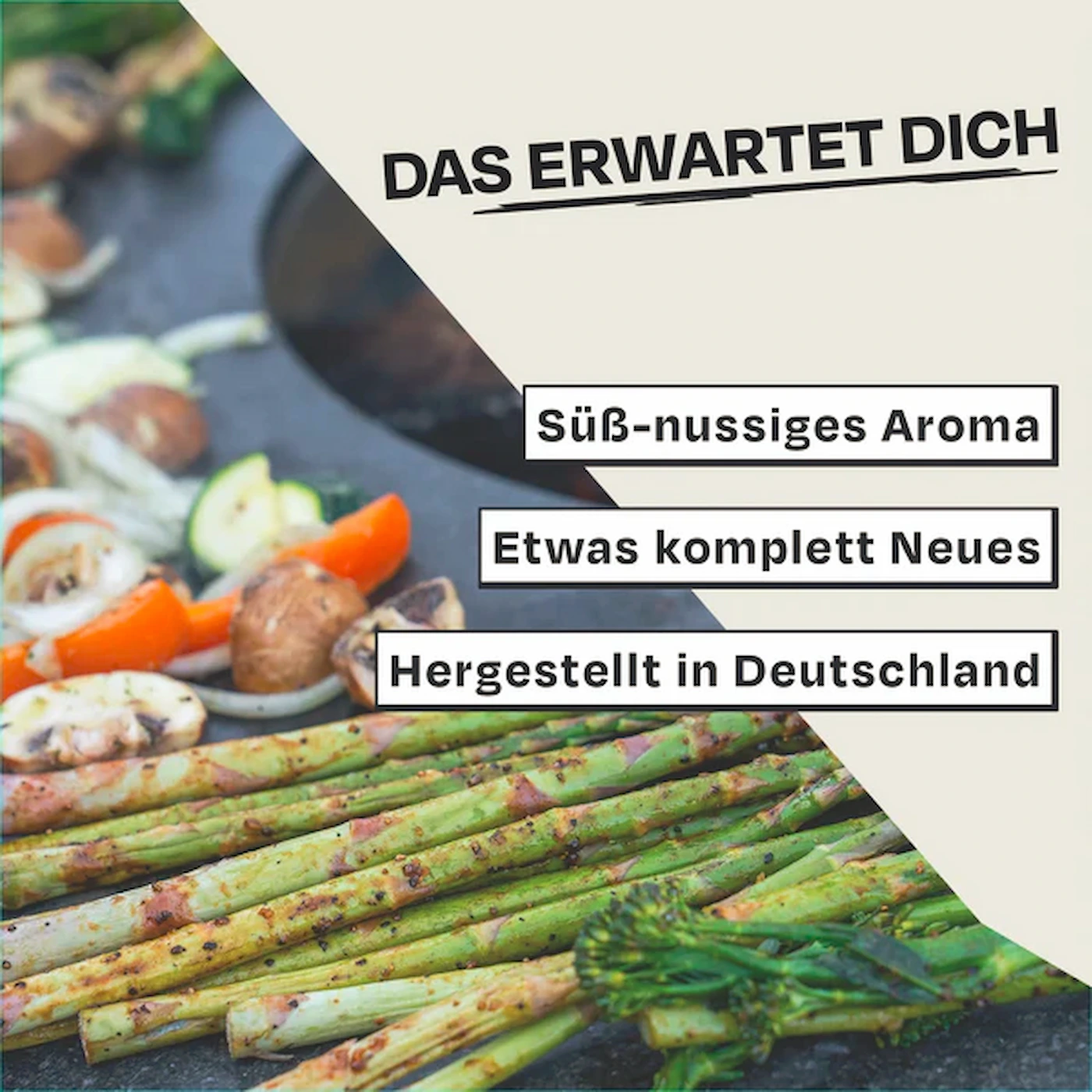 Süßes nussiges Aroma, perfekt für Spargel