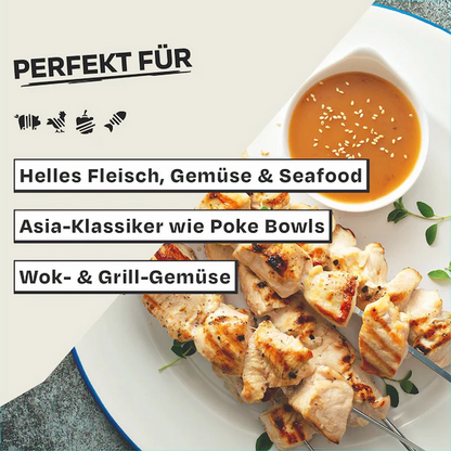 Hähnchenspieße auf dem Teller