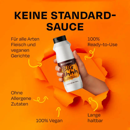 Flasche wird in der Handgehalten und es werden die Vorteile genannt