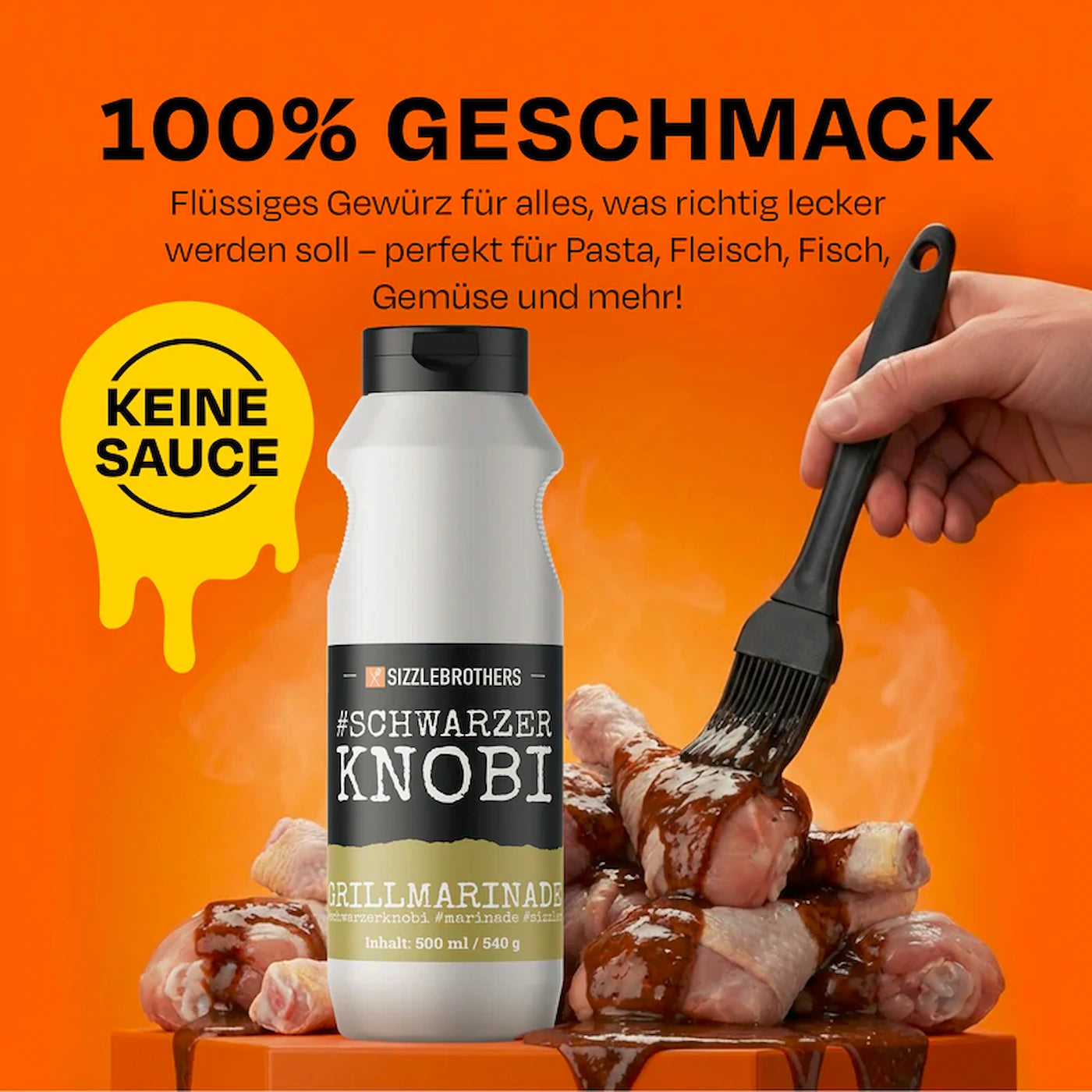 100% Gecshmack, Marinade, keine Sauce