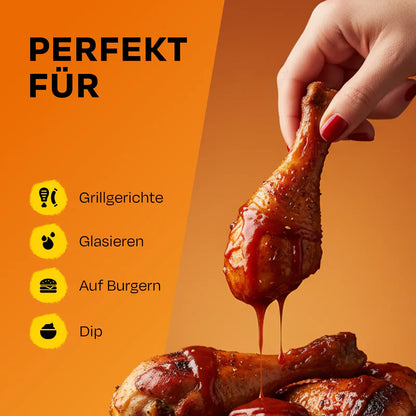 Hähnchen-Keule in der Hand